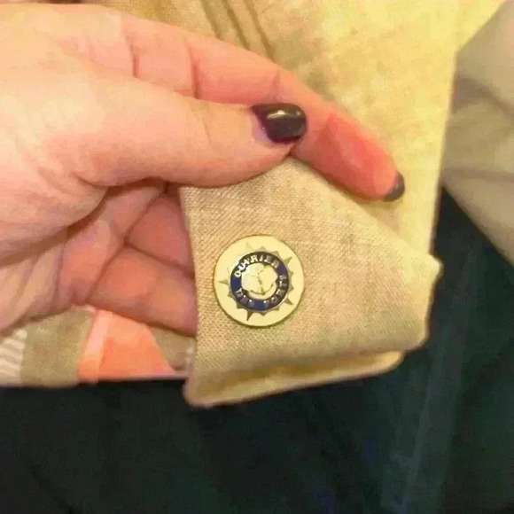 J. Crew Campbell Linen Blazer Size 00 tan nautical buttons - Picture 4 of 6